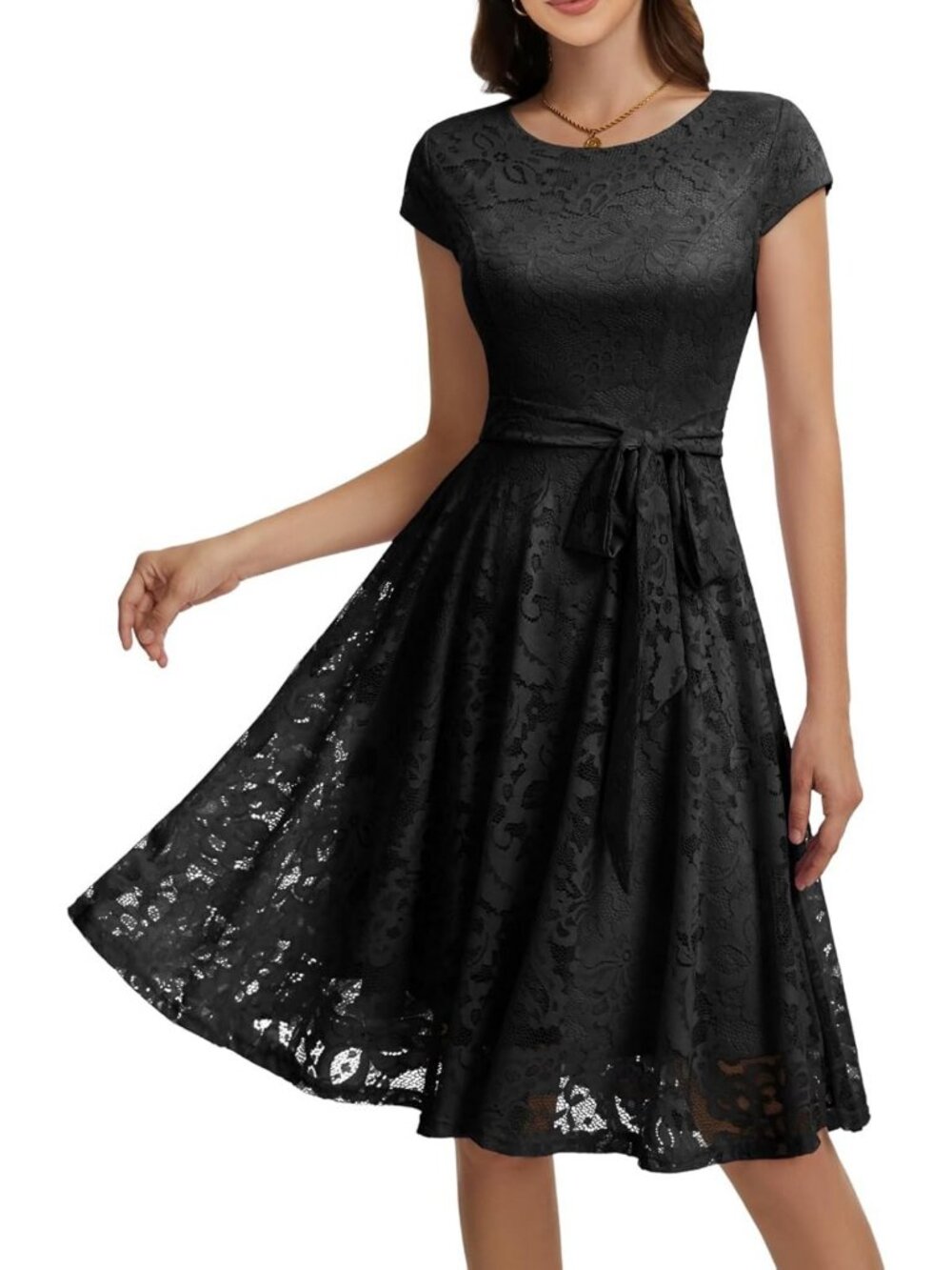 Lace Cocktail Dress for Women - Elegant Wedding Party Dress, Perfect for Events